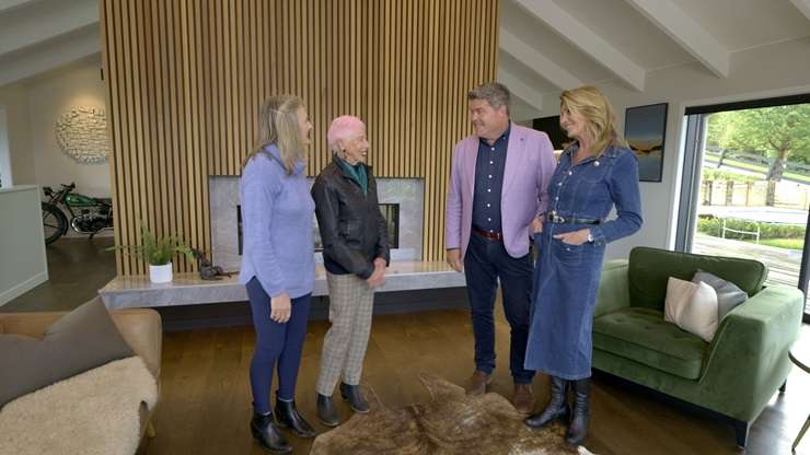 Jayne Kiely, centre, with Chilean Kiwi Valentina, left, and Pritha have a budget of $700k. Photo / Supplied