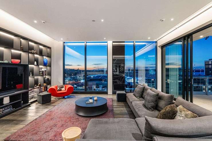Stefan and Leslie Preston are shifting to Otago and are selling their spacious three-bedroom apartment at P03/141 Pakenham Street West, in Auckland's Wynyard Quarter. Photo / Supplied