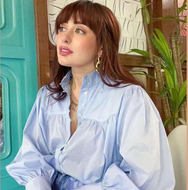 Designer Julia Ford in her purpose-built wardrobe.