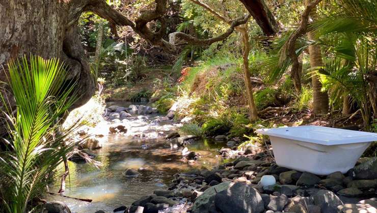 The house on Garden Road, on Great Barrier Island, attracted a huge amount of interest. Photo / Supplied