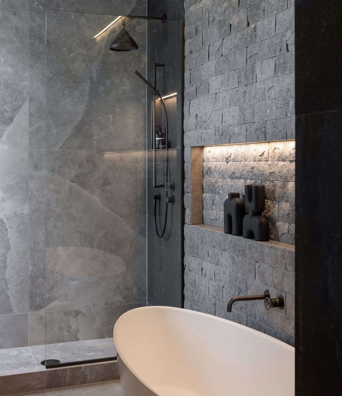 Bathroom design by Natalie Du Bois, of Du Bois Design