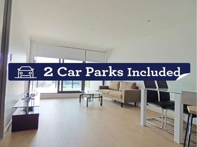 Spacious executive 2 bedroom apartment with 2 carparks