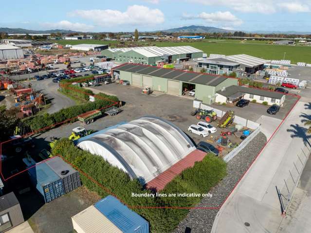 Industrial workshop with yard