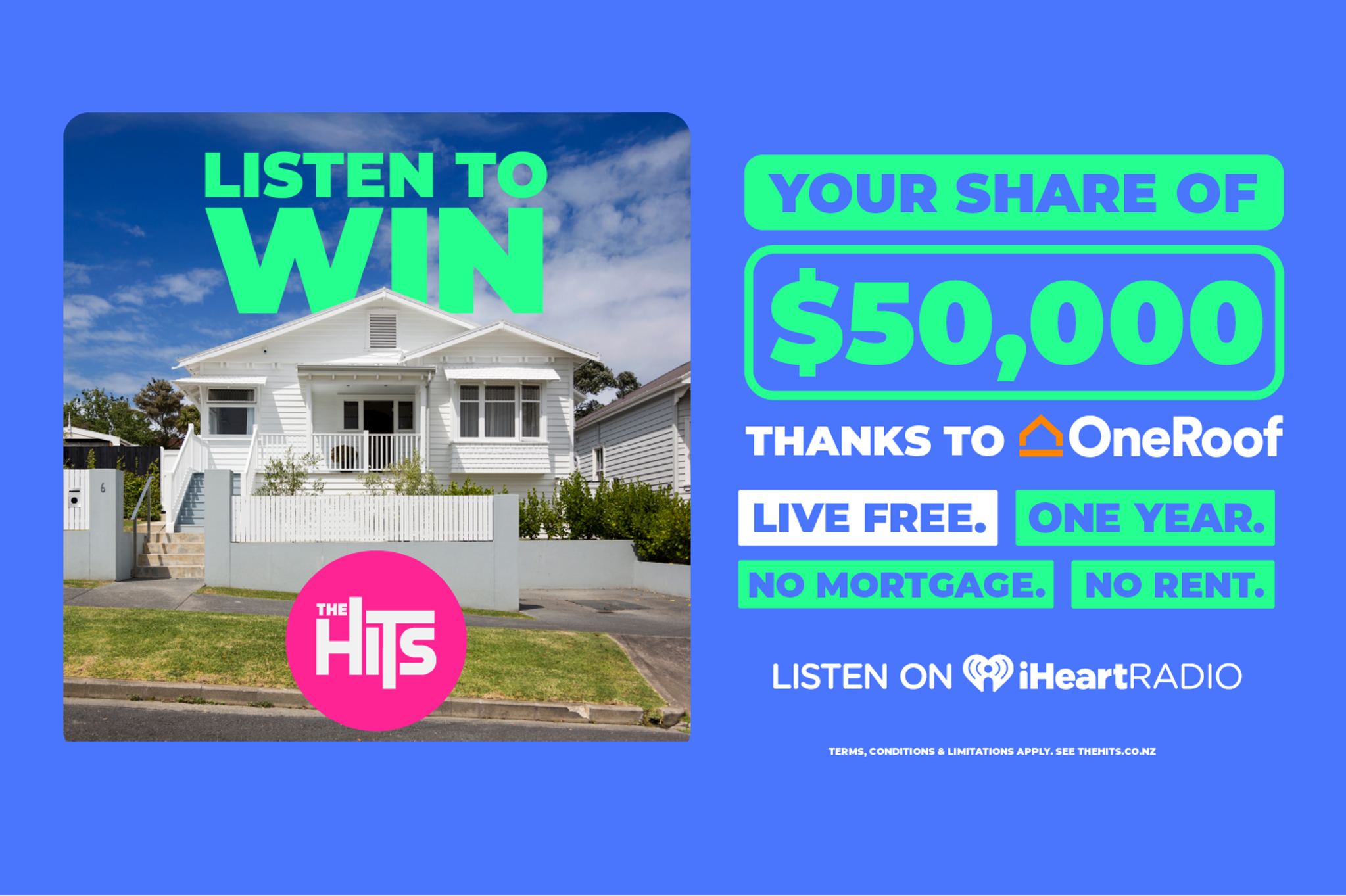 The Hits $50,000 Live Free with OneRoof Property
