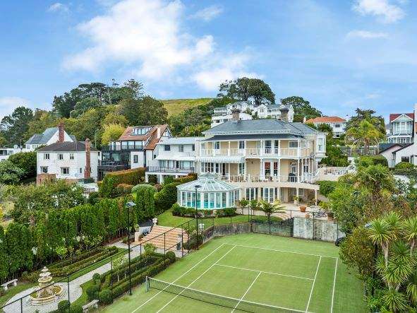 This luxury home on Paritai Drive, in Auckland's Orakei, sold off market for $20m this year. Photo / Supplied