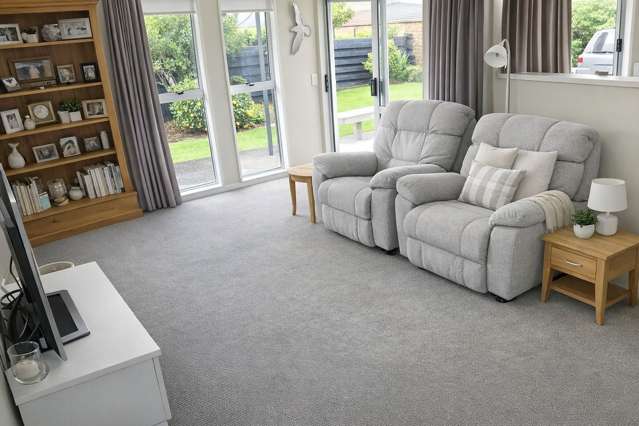 Sunny, on the flat in Orewa