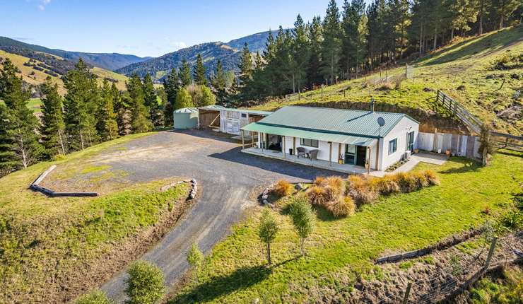 This two-bedroom home sits on 6.2ha at 6115 State Highway 1, in Kaitaia, Far North. It has a price tag of $459,000. Photo / Supplied