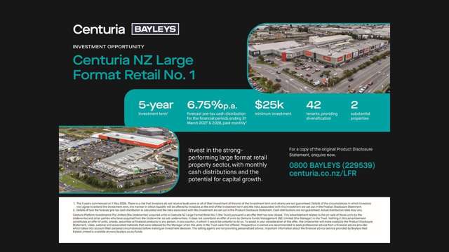 Centuria Investment Opportunity - $25k Minimum