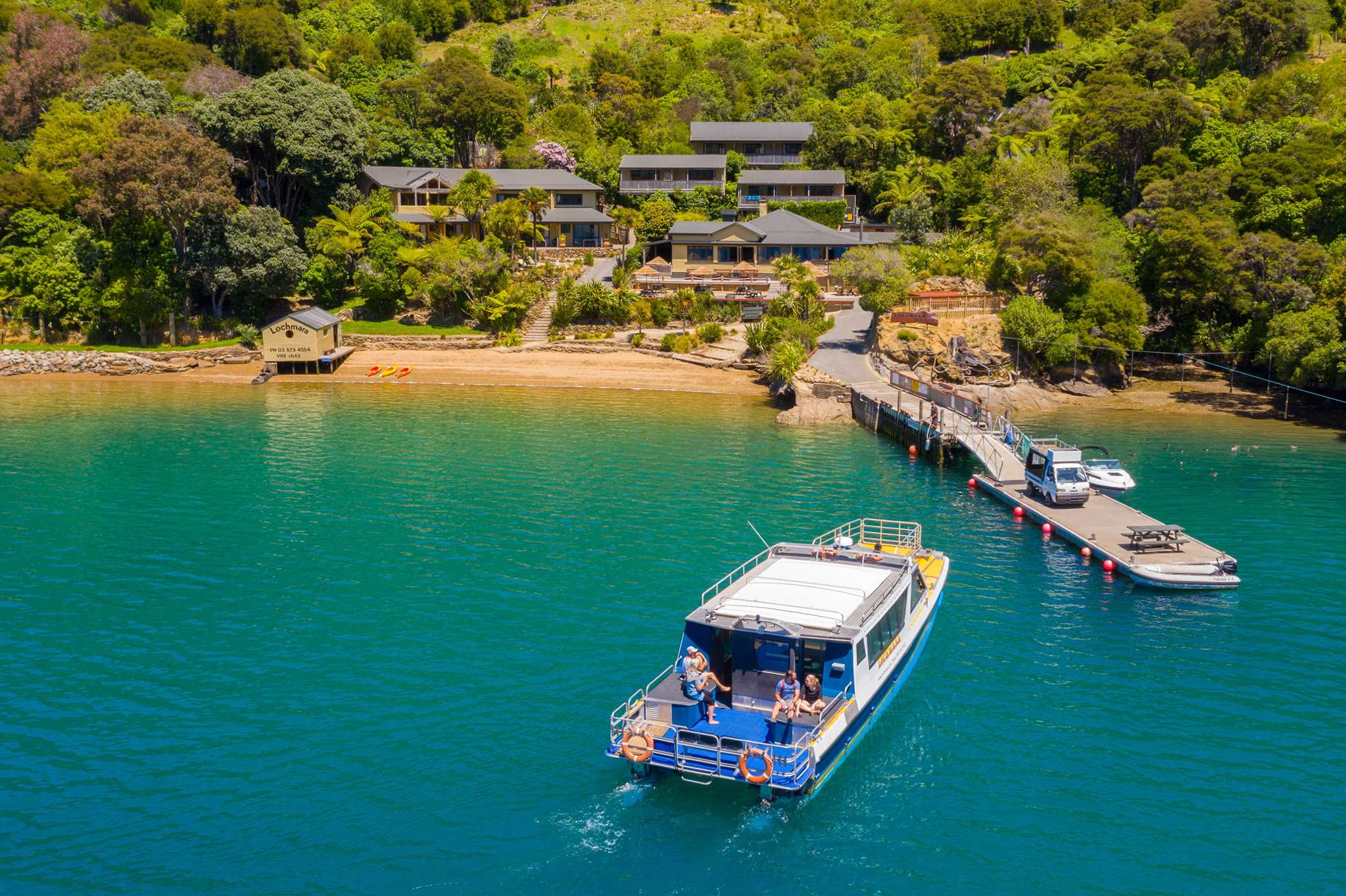 Eco lodge with underwater observatory