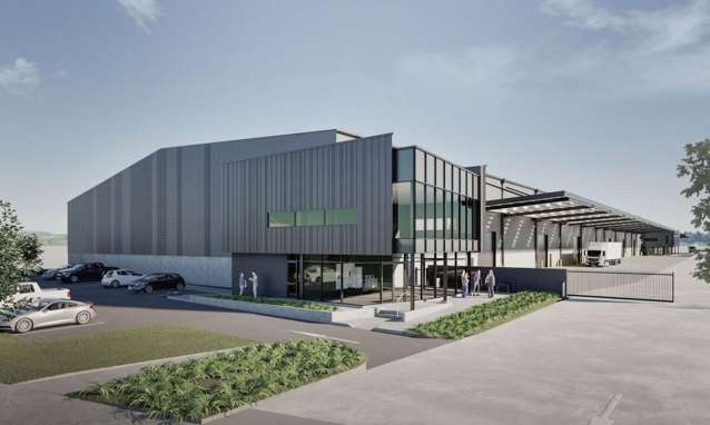 High-Stud Industrial Facility with Yard & Canopy