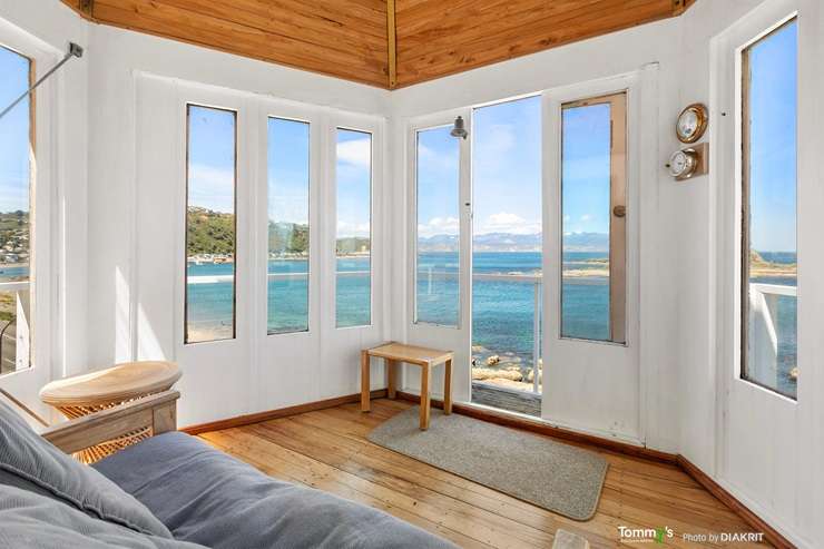 The one-bedroom lighthouse for sale at 326 The Esplanade, Island Bay, Wellington. Photo / Supplied