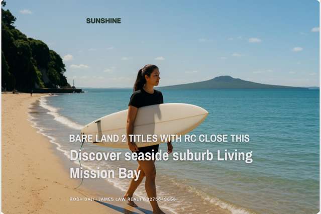 Luxury Mission Bay Land 1,479sqm for Builders