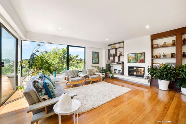 A four-bedroom, three-storey villa for sale at 37 Upper Watt Street, in Wadestown, Wellington. The property, on the market for the first time in 20 years, has a 2021 RV of $3.7m. Photo / Supplied