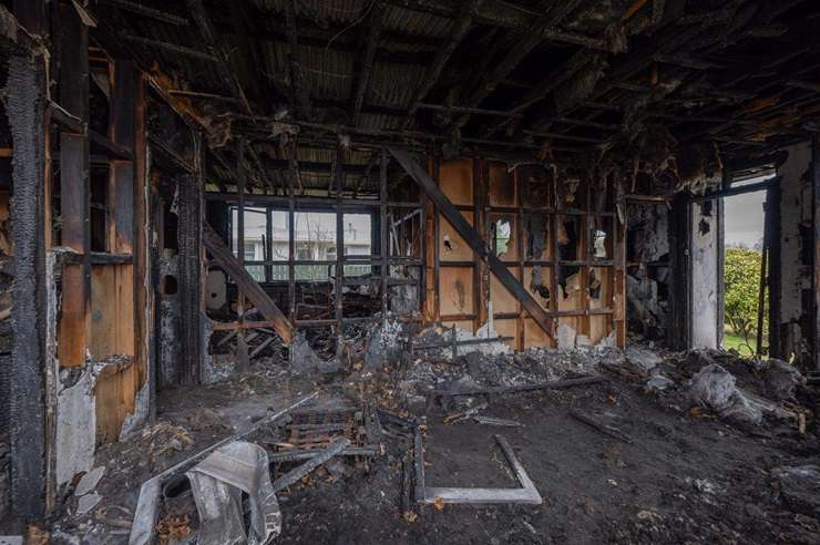 21 Rota Street, in Turangi, Taupō, is a burnt-out shell of a home but also very cheap. Photo / Supplied