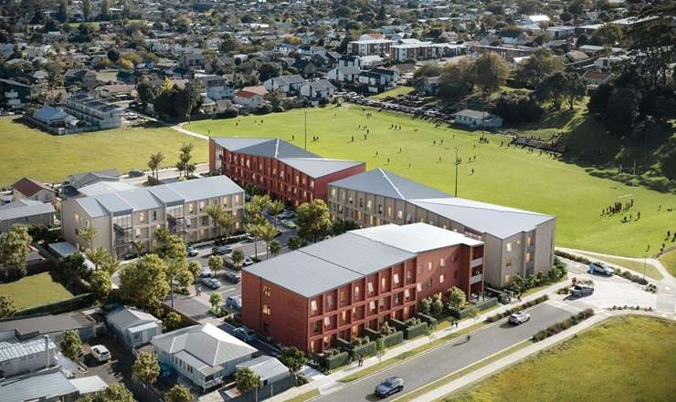 An artist's impression of Ido Drent's Olympus development in Auckland's Mount Albert. The project is due to finish at the end of the year. Photo / Supplied
