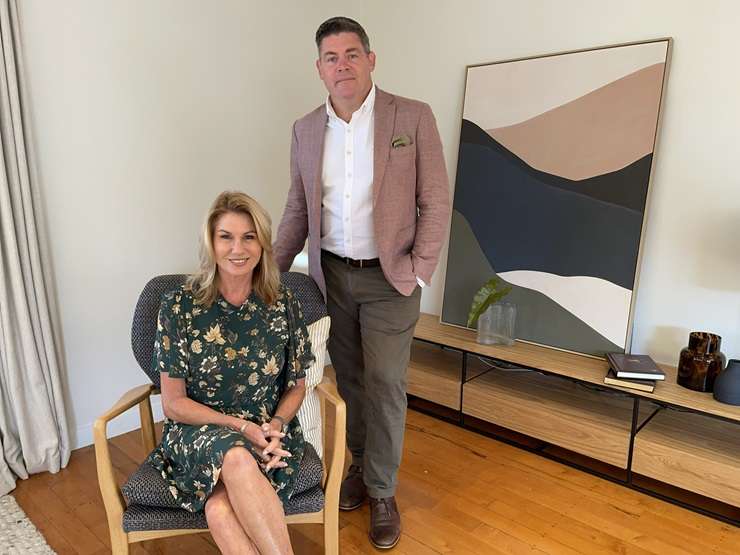 Ray White agents Paul Glover and Jayne Kiely are the hosts for AA Insurance Location, Location, Location NZ. Photo / Supplied