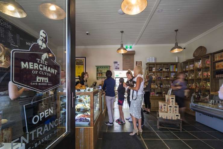 The Olivers precinct is spread over an entire block on Clyde's main street. The 19th-century buildings are heritage protected and home to hospitality and tourism businesses. Photo / Supplied