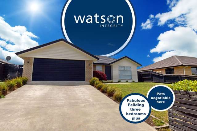 Feilding - 3 bedrooms + office