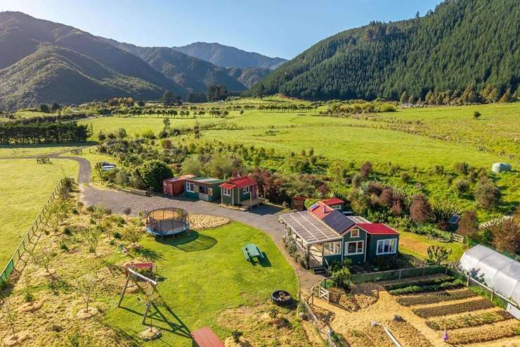Under the radar and off-grid: 1202 Ōtaki Gorge Road, in Te Horo, is looking for a new owner. Photo / Supplied