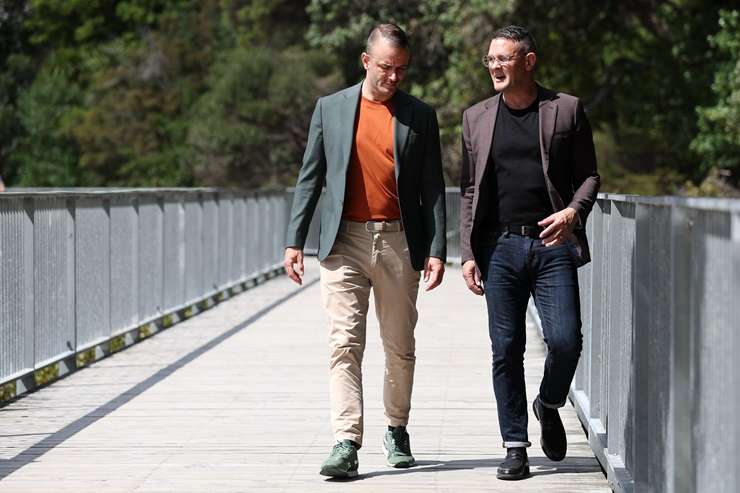 Harcourts business owners Todd Murray, left, and Diego Traglia. 