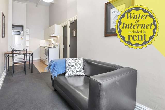 Live Central for less - water and internet included