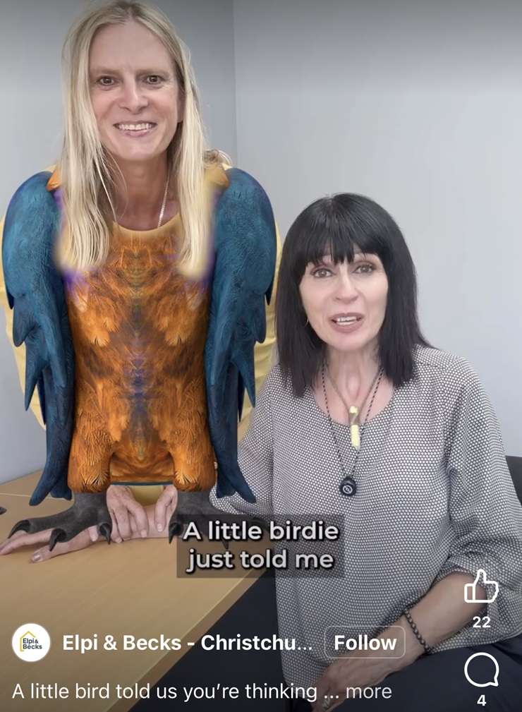 Stranger things? Ray White agents Becks Adendorff and Elpi Lakakis have gone from zeroes to heroes thanks to their refreshingly honest social media posts. Photo / Supplied