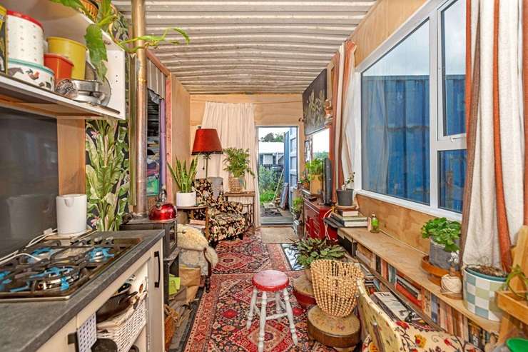 An unusual one-bedroom home on Victory Avenue, in Karori, Wellington, has been snapped up. Photo / Supplied