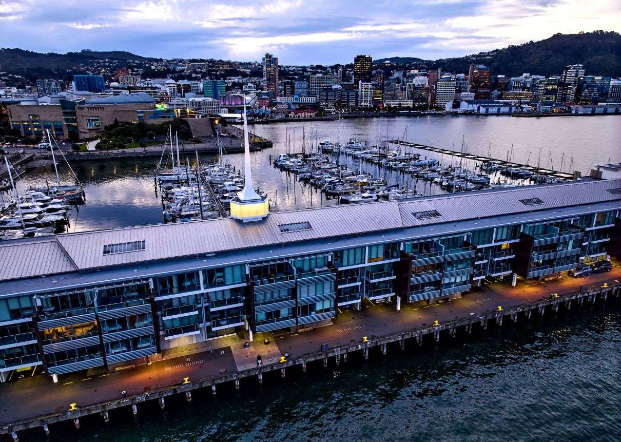 View from 2B/4 Clyde Quay Wharf in Te Aro, Wellington