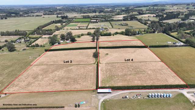 Two new stunning 4ha lots at Ashley Downs