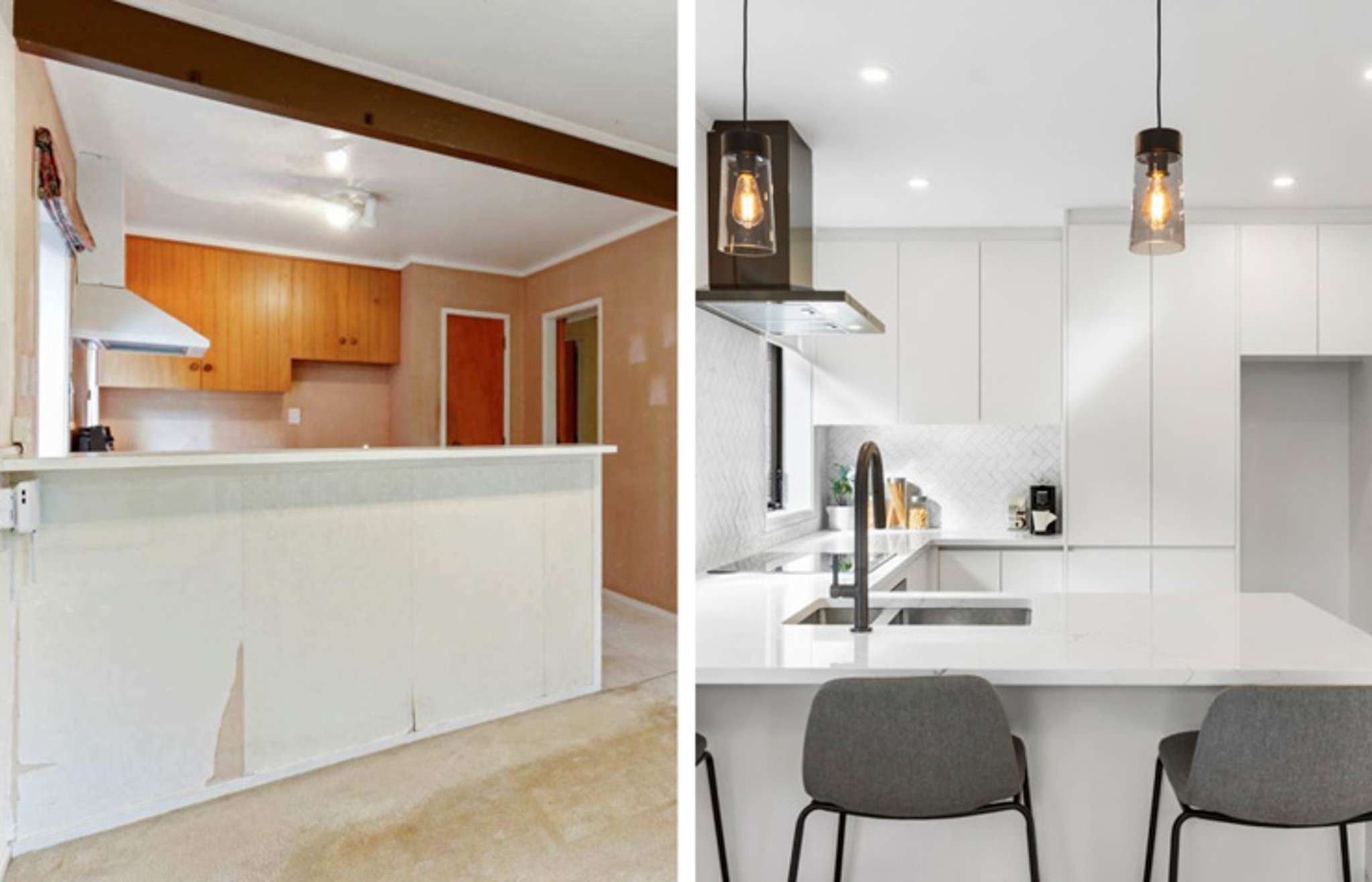 Stunning makeover of shabby Auckland home that was stuck in the 1980s