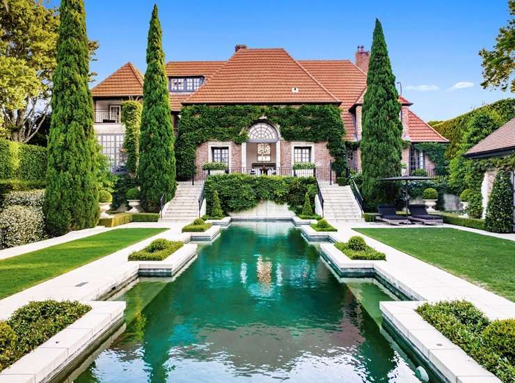 On the market for A$200m and making headlines is this Sydney harbourside mansion. Photo / Forbes Global Properties