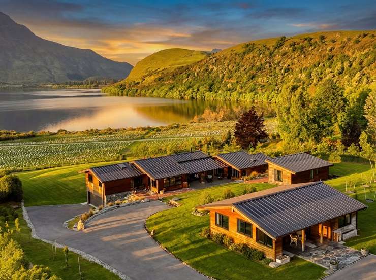 A picturesque five-bedroom designer home at 4 Fishermans Lane, in Mount Creighton, Queenstown, is up for grabs for $9.625m. Photo / Supplied