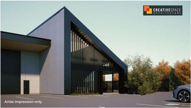 New warehouse to be built - strong corner presence