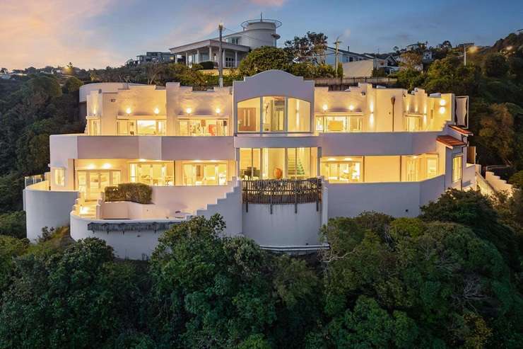 34 Lookout Road, in Wellington's Roseneath, sits on top of Mount Victoria. Photo / Supplied