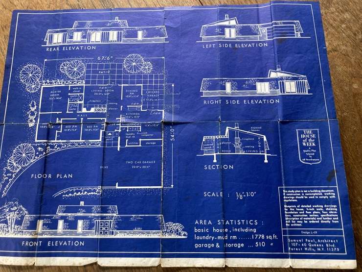 The design of 245 Huia Road, in Auckland's Titirangi, was based on plans that a US architect had drawn up for another home. Photo / Supplied