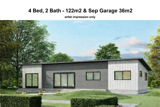 NEW 4 BED, 2 BATH + DOUBLE GARAGE