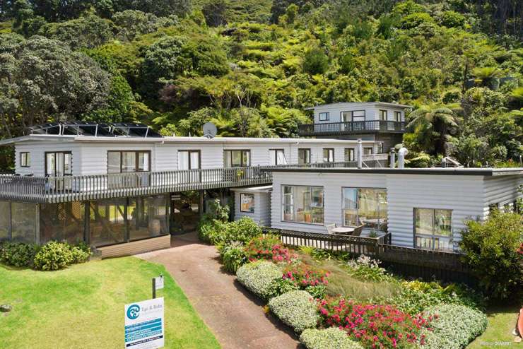 The house on Garden Road, on Great Barrier Island, attracted a huge amount of interest. Photo / Supplied