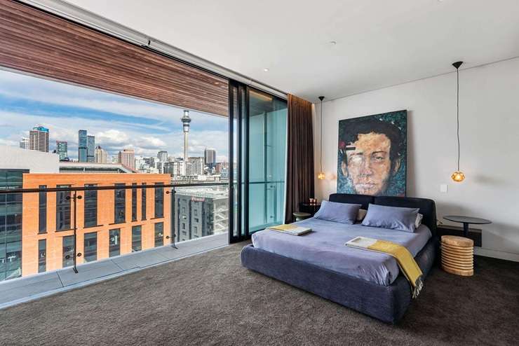 Stefan and Leslie Preston are shifting to Otago and are selling their spacious three-bedroom apartment at P03/141 Pakenham Street West, in Auckland's Wynyard Quarter. Photo / Supplied