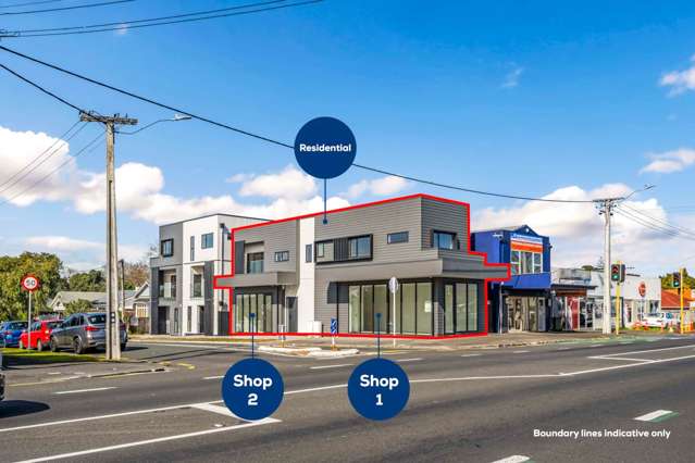 TWO SHOPS, ONE RESIDENTIAL ON FREEHOLD CORNER