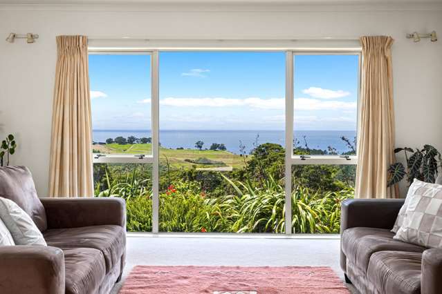 Spacious home with stunning sea views on 8 acres.