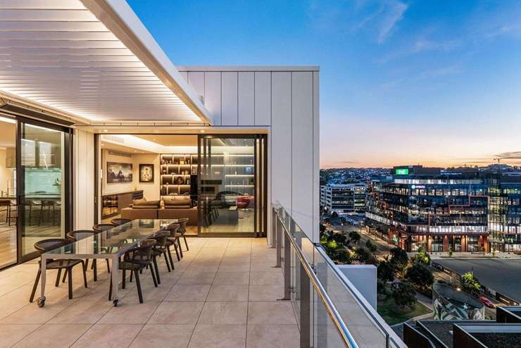 Stefan and Leslie Preston are shifting to Otago and are selling their spacious three-bedroom apartment at P03/141 Pakenham Street West, in Auckland's Wynyard Quarter. Photo / Supplied