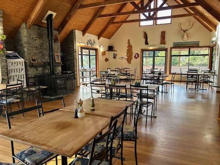A boutique salmon farm and cafe in Paringa, in Westland, is for sale for $600,000. Photo / Supplied