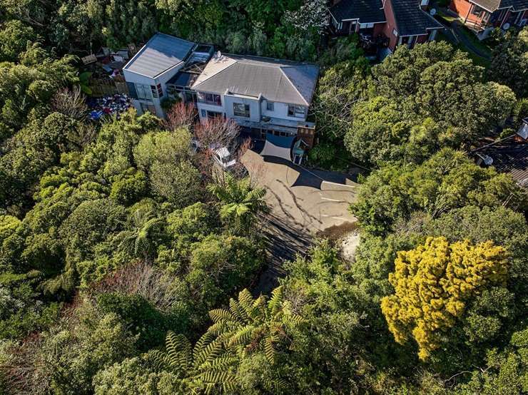 Bidders battled it out in the auction room for an 'as is, where is' multi-dwelling property on Sheridan Terrace, in Wellington. Photo / Supplied