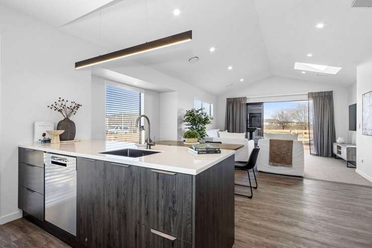 The Elmbridge Mews subdivision adjacent to Preston Park, is the first of its kind in Christchurch. Pictured is the completed show home, Photo / Suppled