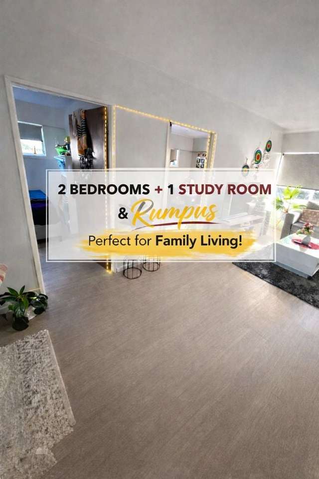 100sqm- 2 bedrooms & One Study plus Rumpus room