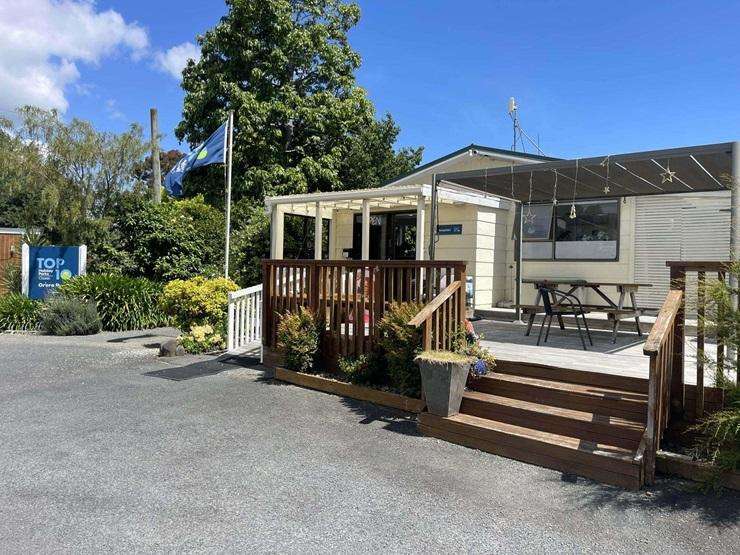 Ōrere Point Top 10 Holiday Park, in Papakura, Auckland, is looking for a buyer with $4.5m plus. Photo / Supplied