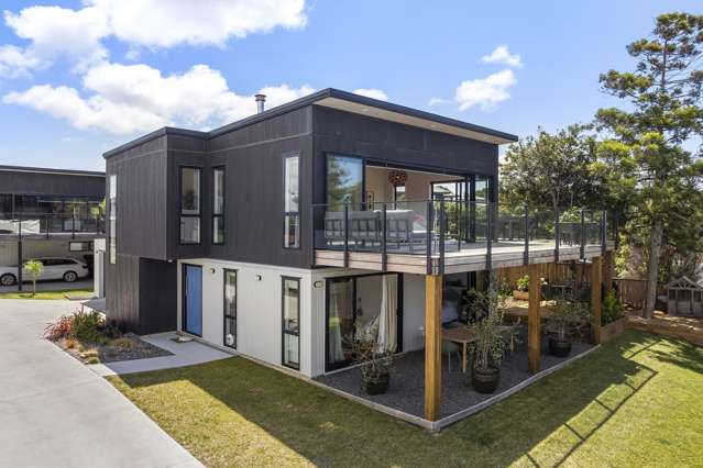 Elevated Contemporary Living & Water Views