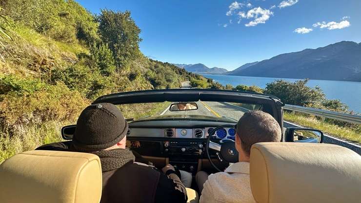 Kim Dotcom with his wife Elizabeth. The pair are linked to trophy homes in Queenstown and Auckland. Photo / Supplied