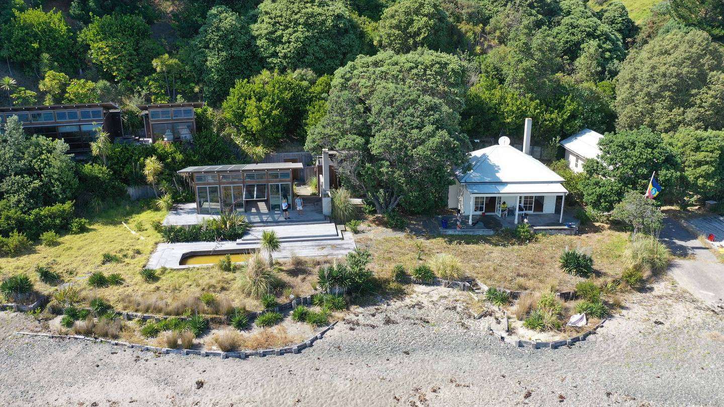 island with water around.   Motukawaiti, Step Island, Cavalli Island group, off Matakauri, Northland