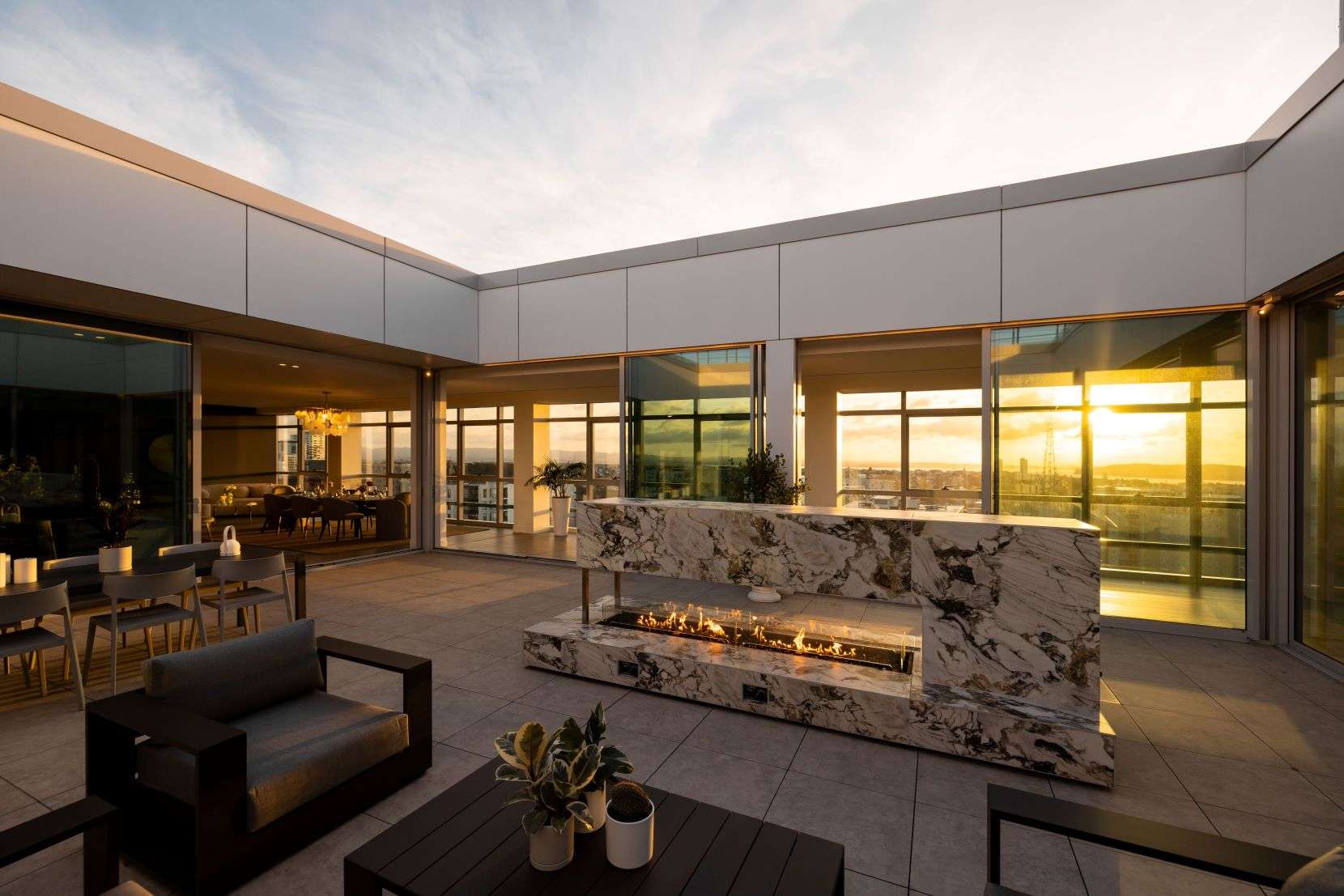 View of Luxury penthouse on 18th floor has open-air courtyard at its heart, All ...